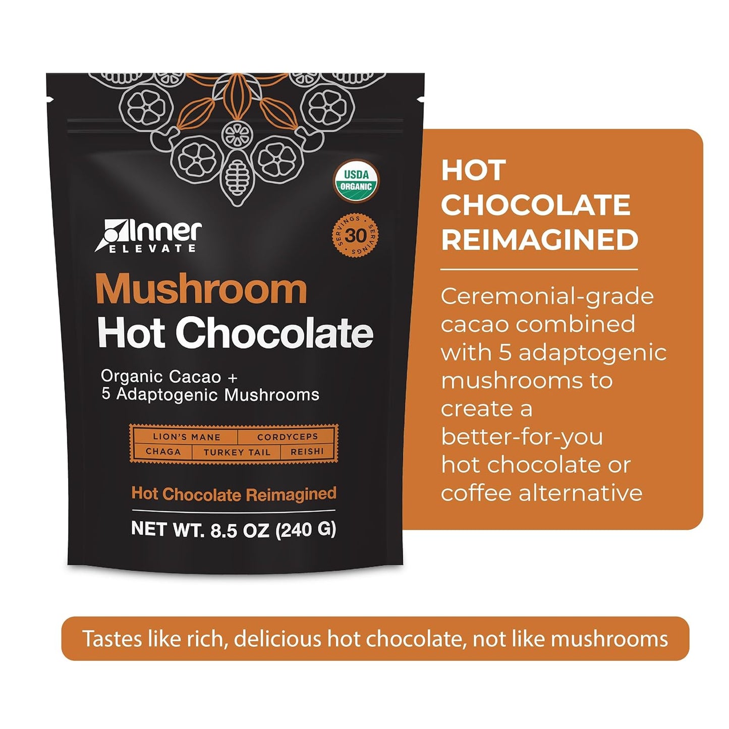 mushroom hot chocolate | indulgent wellness blend