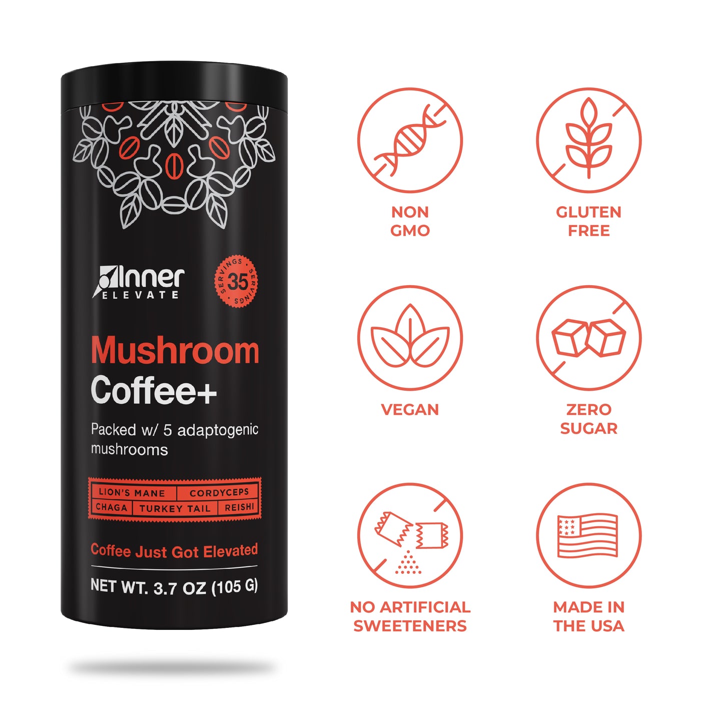 inner elevate mushroom coffee